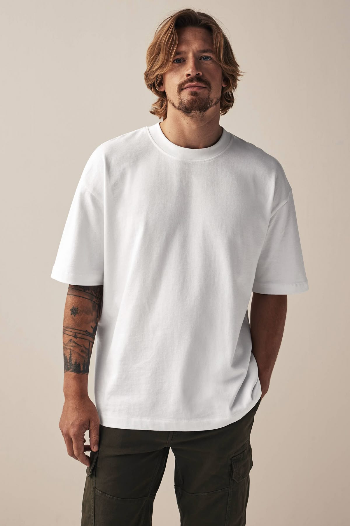 Fabric White Trendy TEE